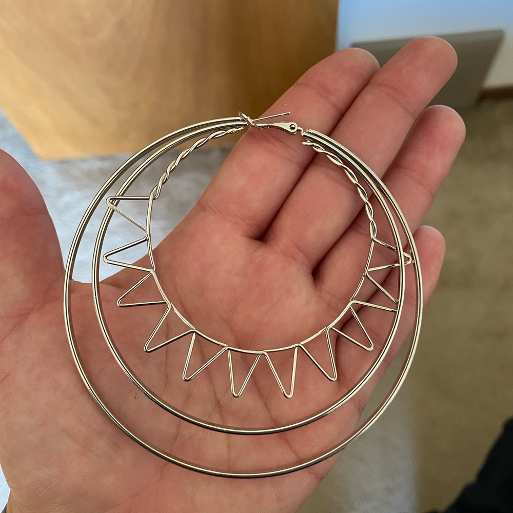 Elegant Silver Hoop Earrings